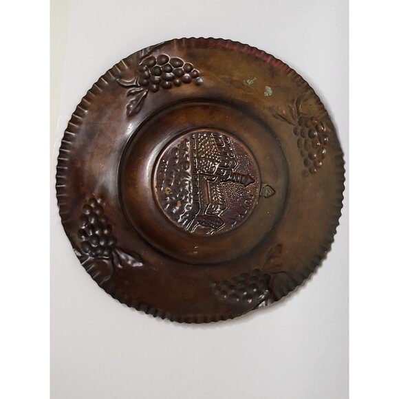 Vintage Israel Judaica Copper Verdigris Wall Plate David’s Tower Castle - Picture 6 of 9